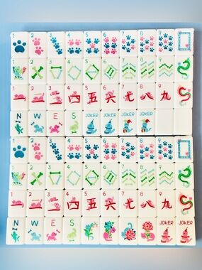 American Mahjong Tile Set Puppies